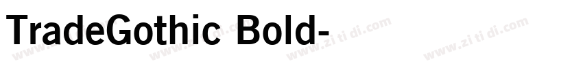 TradeGothic Bold字体转换